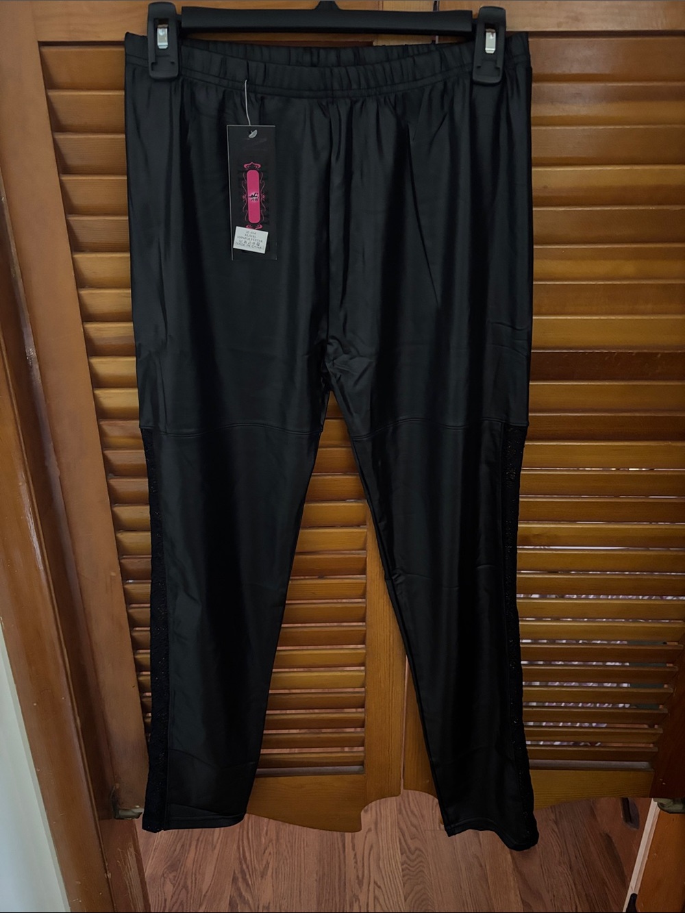 Plus-Size Black Active Leggings with Mesh Side Panels